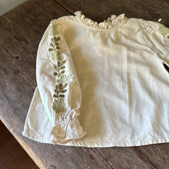 3-5y Apolina cotton embroidered blouse some faint stains see pics ๐๐๐ผ - Picture 2 of 6